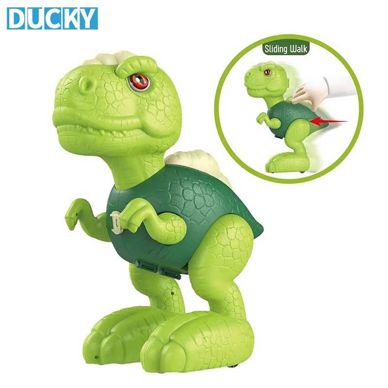 Plastic Sliding T-Rex Toy Dinosaur Deformation Pretend Play Set Supermarket Role-Play - Image 2