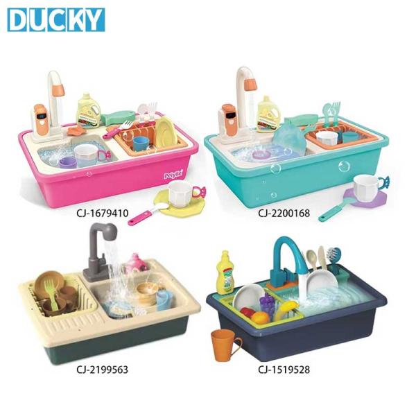 Kids Dish Play Set Pretend Wash Kitchen Sink Toy (MOQ 100 PCS) - Image 4