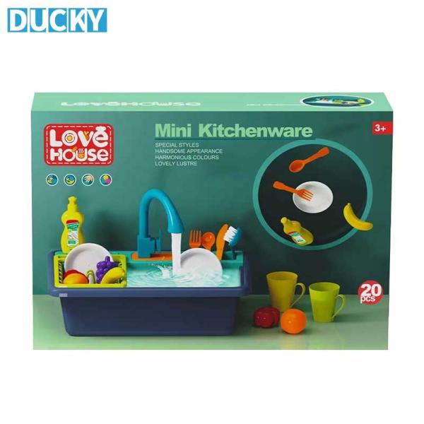 Kids Dish Play Set Pretend Wash Kitchen Sink Toy (MOQ 100 PCS) - Image 3