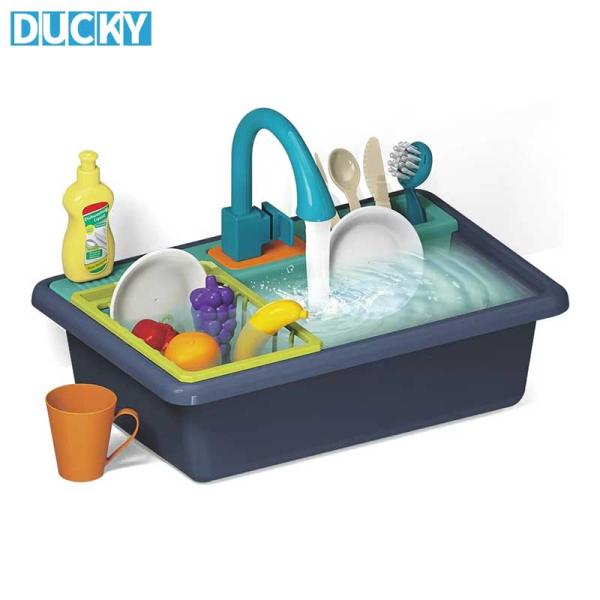 Kids Dish Play Set Pretend Wash Kitchen Sink Toy (MOQ 100 PCS) - Image 2