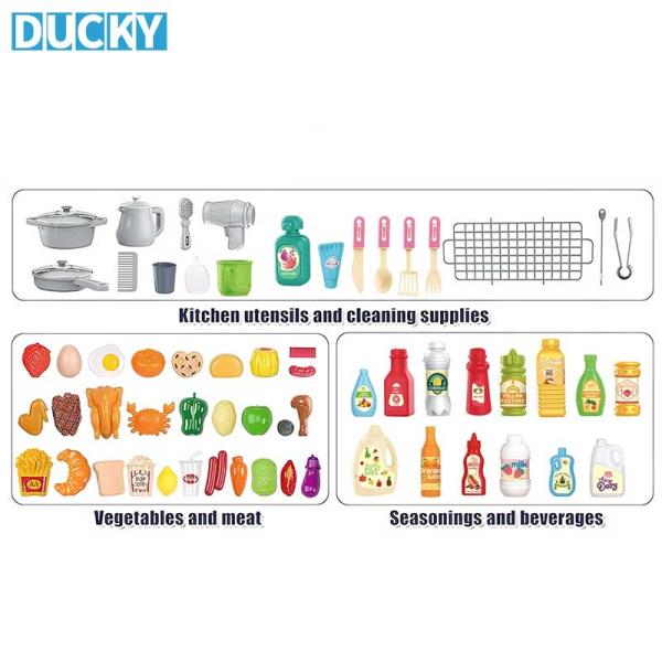 3-in-1 Kitchen & Vanity Playset Pretend BBQ Grill Dresser Table for Girls (MOQ 100 PCS) - Image 4