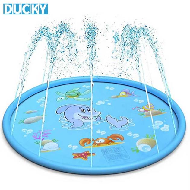 Inflatable Dolphin Splash Pad Portable Water Playground for Summer Kids Toys (MOQ 100 PCS)