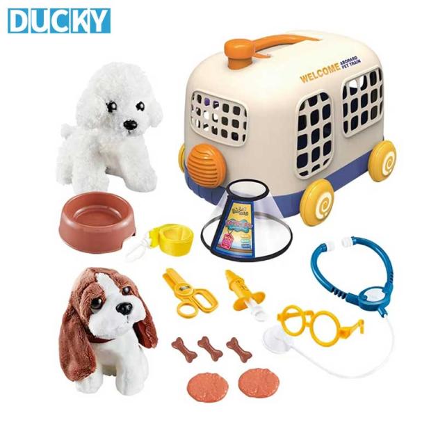 Kids Vet Play Set Pet Care Toy with Plush Dog Tools