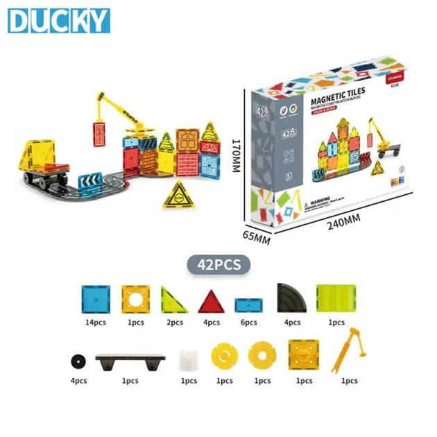 42pcs STEM Educational Magnetic Tiles Bulk Wholesale