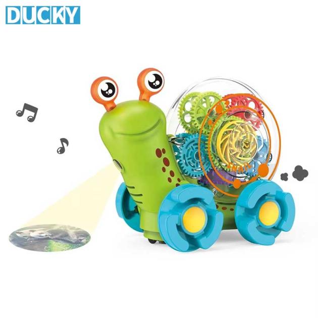 Wholesale Projection Baby Snail Toy Electric Musical Walking Toy