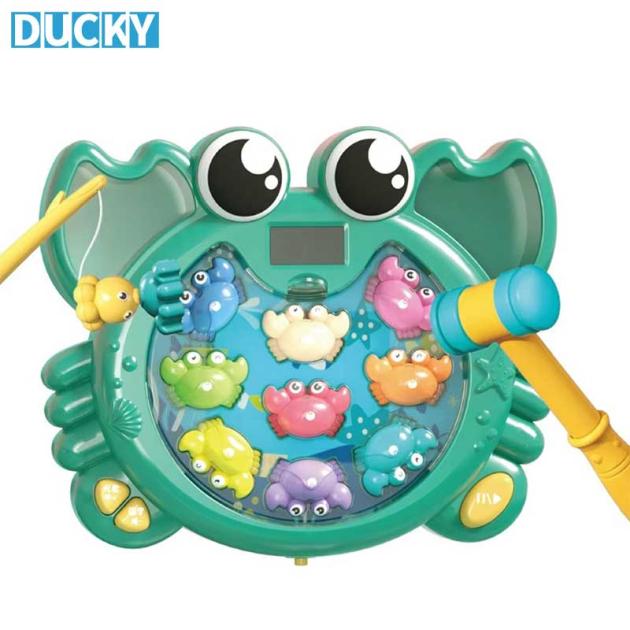 Wholesale 2-in-1 Magnetic Fishing Rod & Electric Whack-A-Crab Game Toy