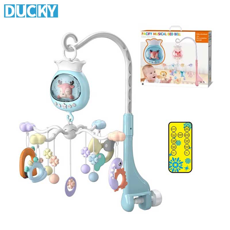Remote Control Crib Mobile Musical Hanging Animal Rattle Toy