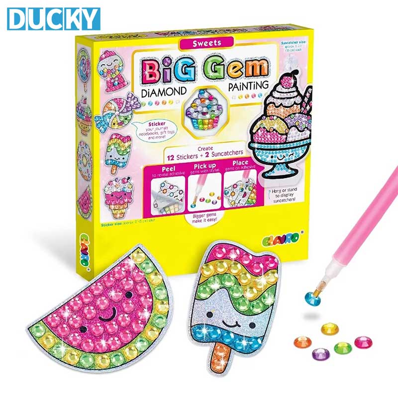 Kids Diamond Painting Kit DIY Ice Cream Gem Art Craft Toy