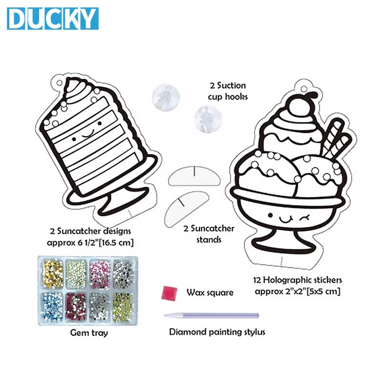Kids Diamond Painting Kit DIY Ice Cream Gem Art Craft Toy - Image 4