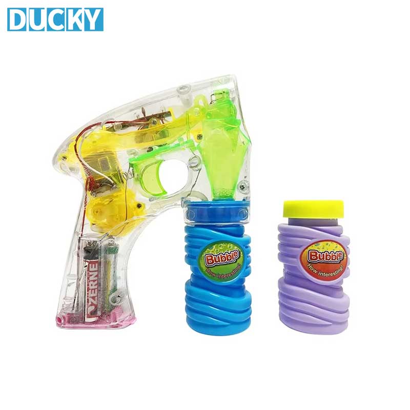 Summer Outdoor Blower Electric Transparent Light Up Wedding Bubble Gun - Image 2