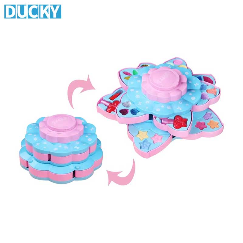 Princess Makeup Kit Pretend Play Cosmetic Set with Mirror