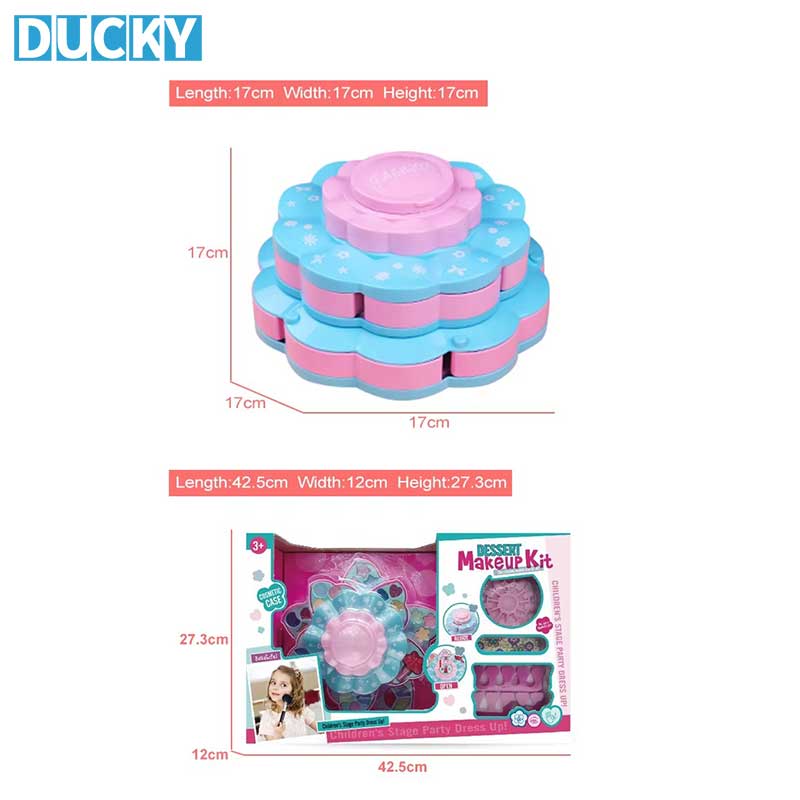 Princess Makeup Kit Pretend Play Cosmetic Set with Mirror - Image 5