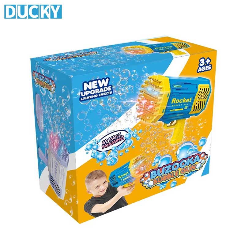 69-Hole Bubble Gun Automatic Soap Water Rocket Launcher