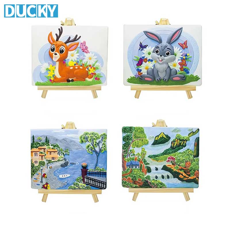 DIY Deer Plaster Painting Kit Educational Gypsum Coloring Toys - Image 4