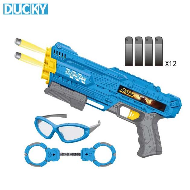 Kids Outdoor Toy Gun Set Safe Foam Bullet Blaster