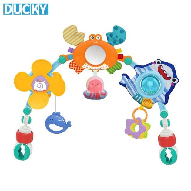 Baby Crib Toy Sea Animal Rattle Activity Arch