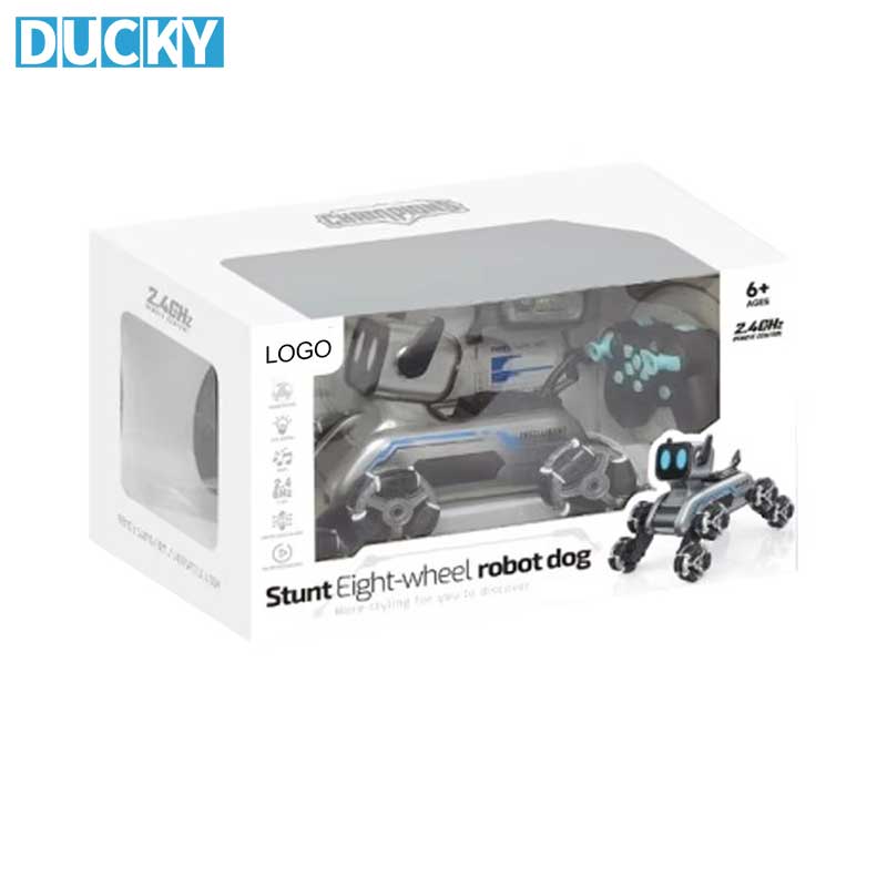 Smart AI Robot Dog Toy Watch Controlled 8-Wheel Stunt Robot Pet - Image 3