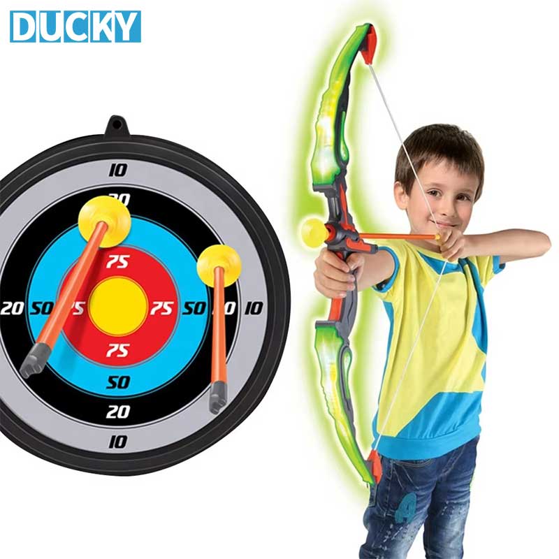 Luminous Kids Toy Archery Set Outdoor Plastic Bow & Arrow with Target Game - Image 3