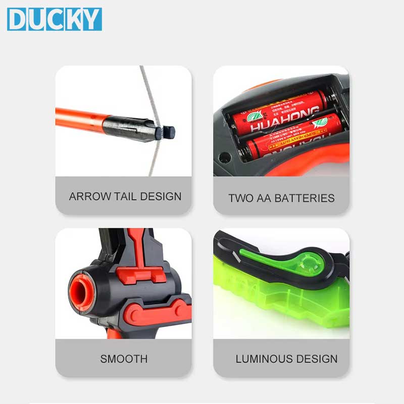 Luminous Kids Toy Archery Set Outdoor Plastic Bow & Arrow with Target Game - Image 4