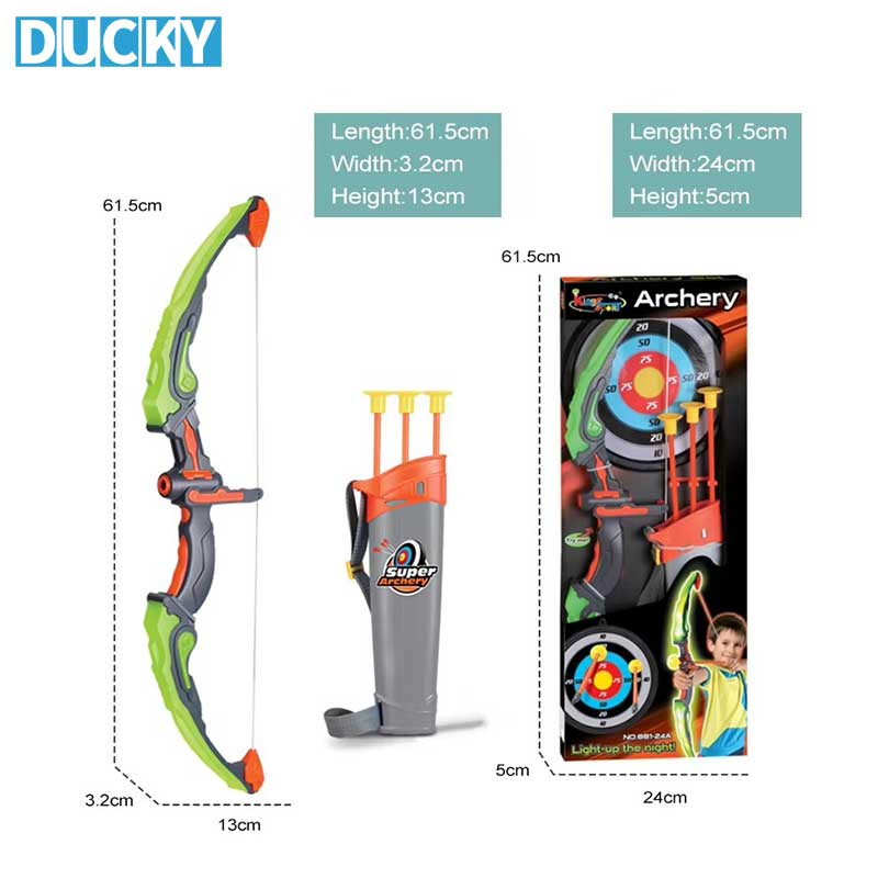 Luminous Kids Toy Archery Set Outdoor Plastic Bow & Arrow with Target Game - Image 5