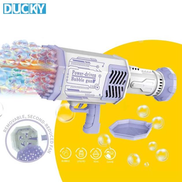 88-Hole Electric Bubble Gun Toy Rocket Bazooka Bubble Blower for Kids