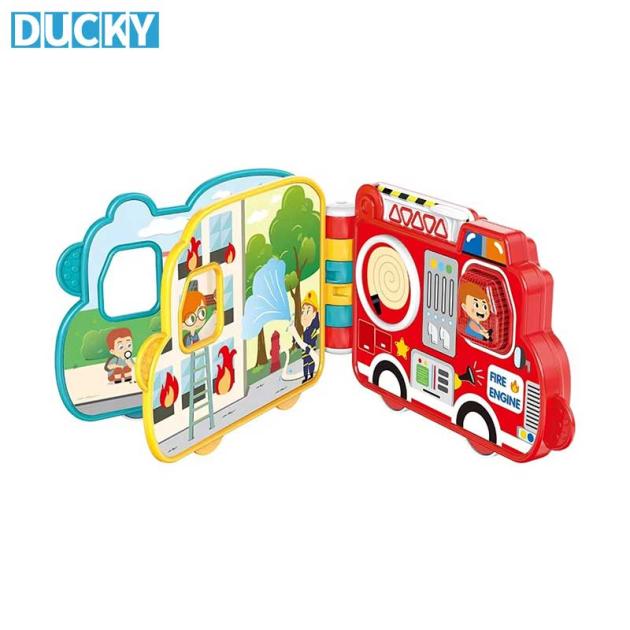 Wholesale Baby Educational Bus Toy Light Sound Learning Car with Montessori Books