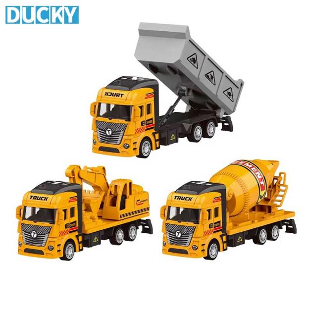 Wholesale 1:36 Pull Back Engineering Vehicle Toys Metal Diecast Alloy Construction Truck Set