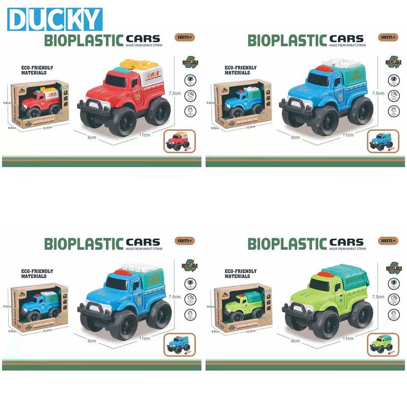 Wholesale Eco-Friendly Bioplastic Wheat Straw Car Toys Durable Off-Road Truck Toys - Image 4