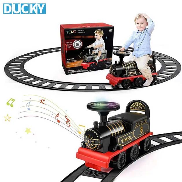 Wholesale Christmas Musical Train Toy DIY Retro Railway Set