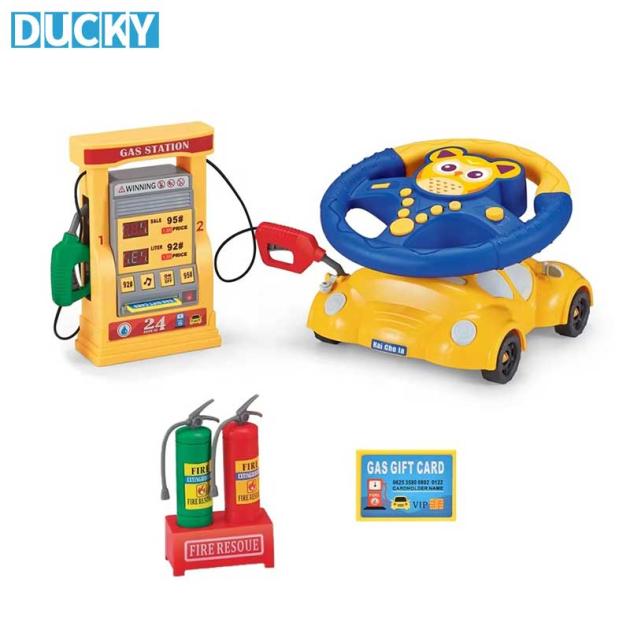 Wholesale Kids Electric Gas Station Toy Pretend Play Steering Wheel