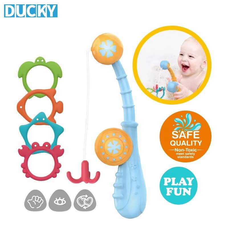 Wholesale Montessori Fishing Game Set Plastic Water Bath Toys