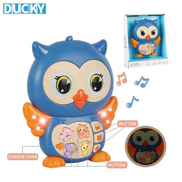 Wholesale Cartoon Owl Piano Toy Early Education Musical Keyboard Organ