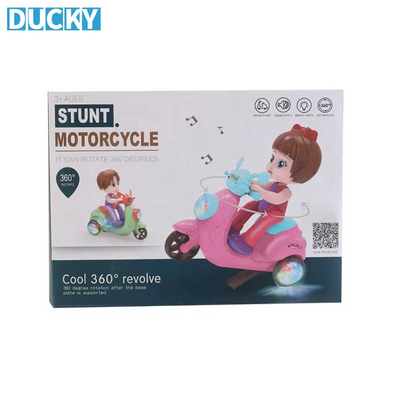 Wholesale 360° Rotating Stunt Motorcycle Toy Electric Cartoon Tricycle - Image 3
