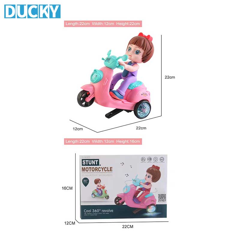 Wholesale 360° Rotating Stunt Motorcycle Toy Electric Cartoon Tricycle - Image 4