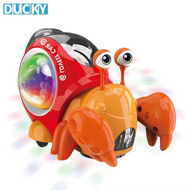 Wholesale Electric Walking Hermit Crab Toy Colorful Flashing Light