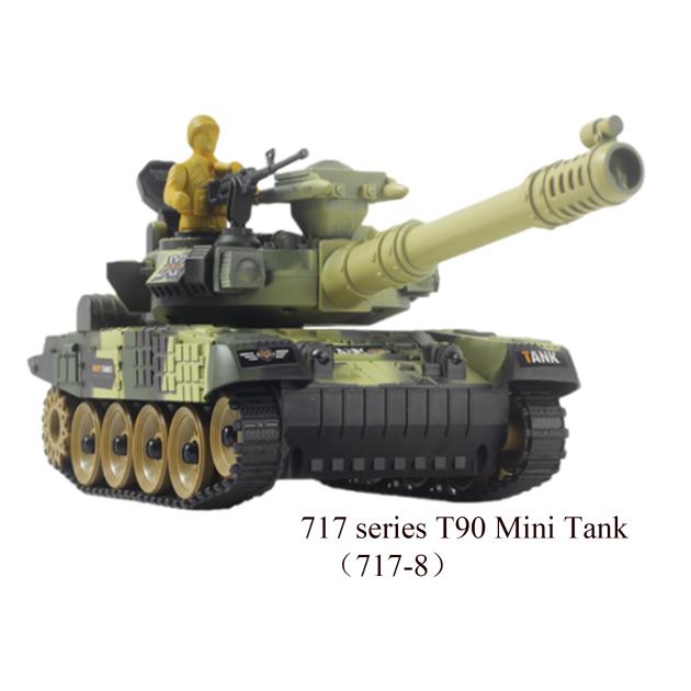 13 Channel Remote Control T90 Tracked Mini Tank 717-8 with Water bullet