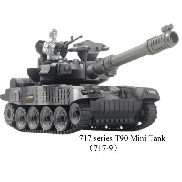13 Channel Remote Control T90 Tracked Mini Tank 717-9 with Water bullet