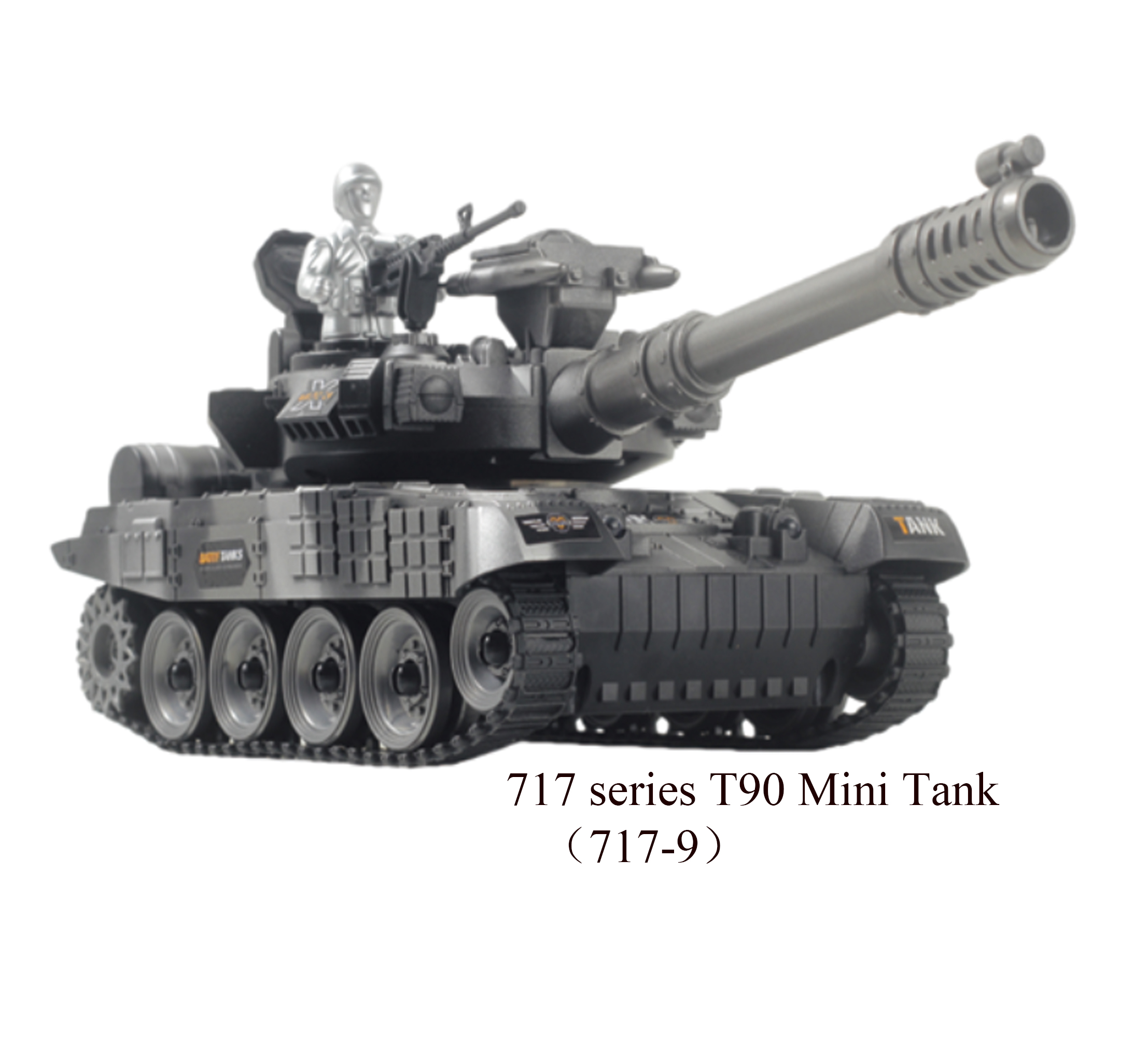 13 Channel Remote Control T90 Tracked Mini Tank 717-9 with Water bullet