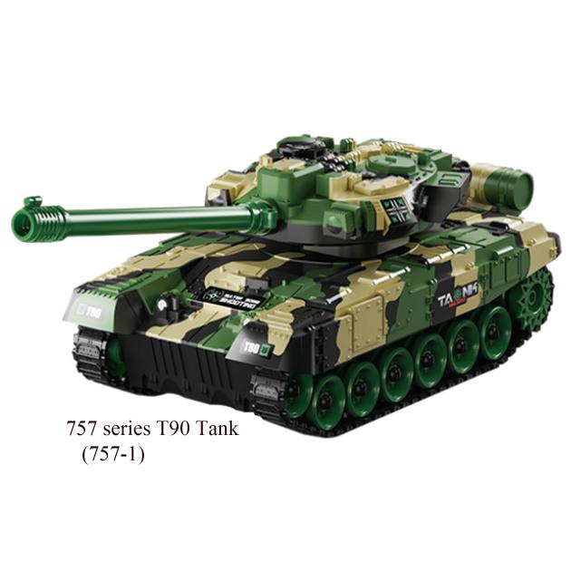 13 Channel Remote Control T90 Tracked Tank with Water Bullet 757-1