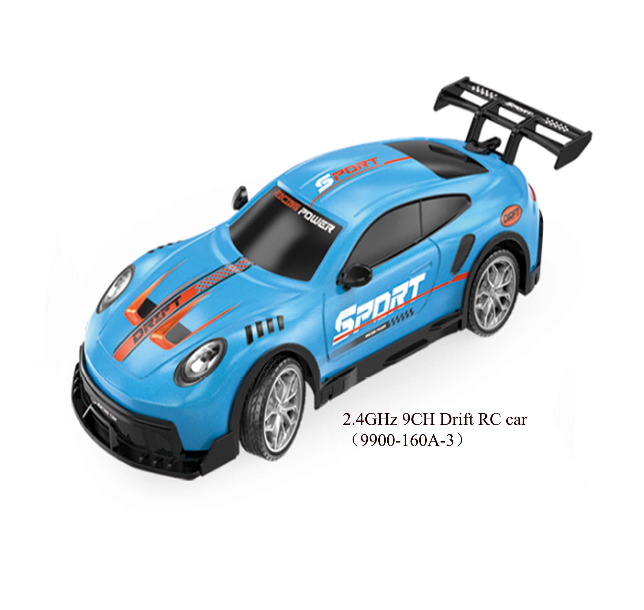 2.4GHz 9 Channel Drift Remote Control Car 9900-160A-3