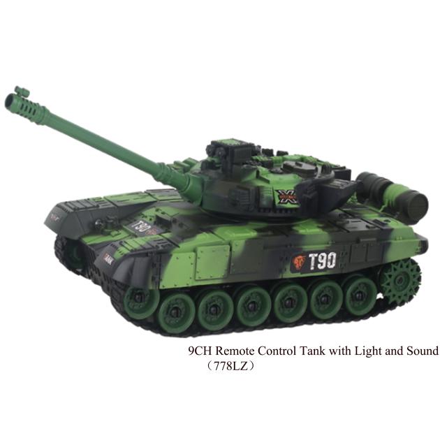 9 Channel Remote Control Tracked Tank with Sound and Music 778LZ