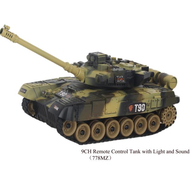9 Channel Remote Control Tracked Tank with Sound and Music 778MZ