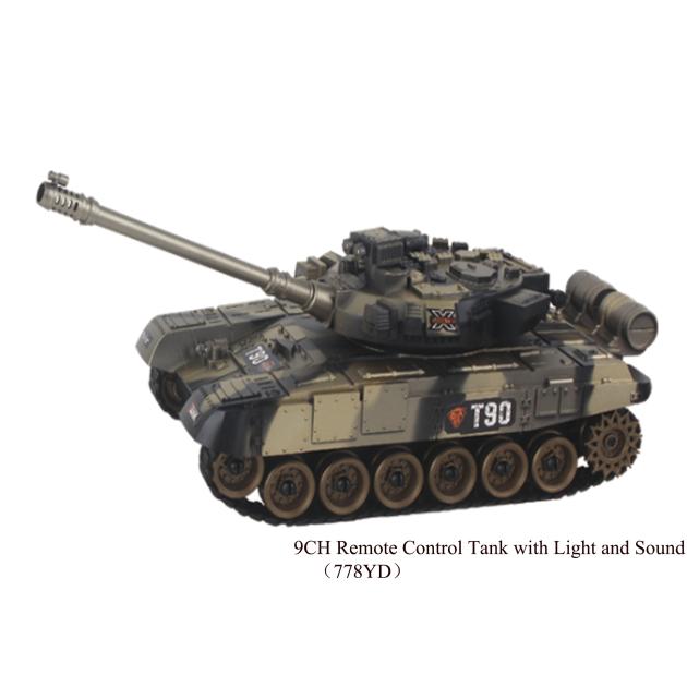 9 Channel Remote Control Tracked Tank with Sound and Music 778YD