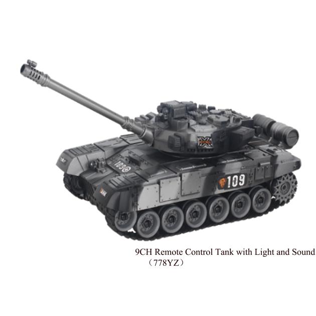 9 Channel Remote Control Tracked Tank with Sound and Music 778YZ